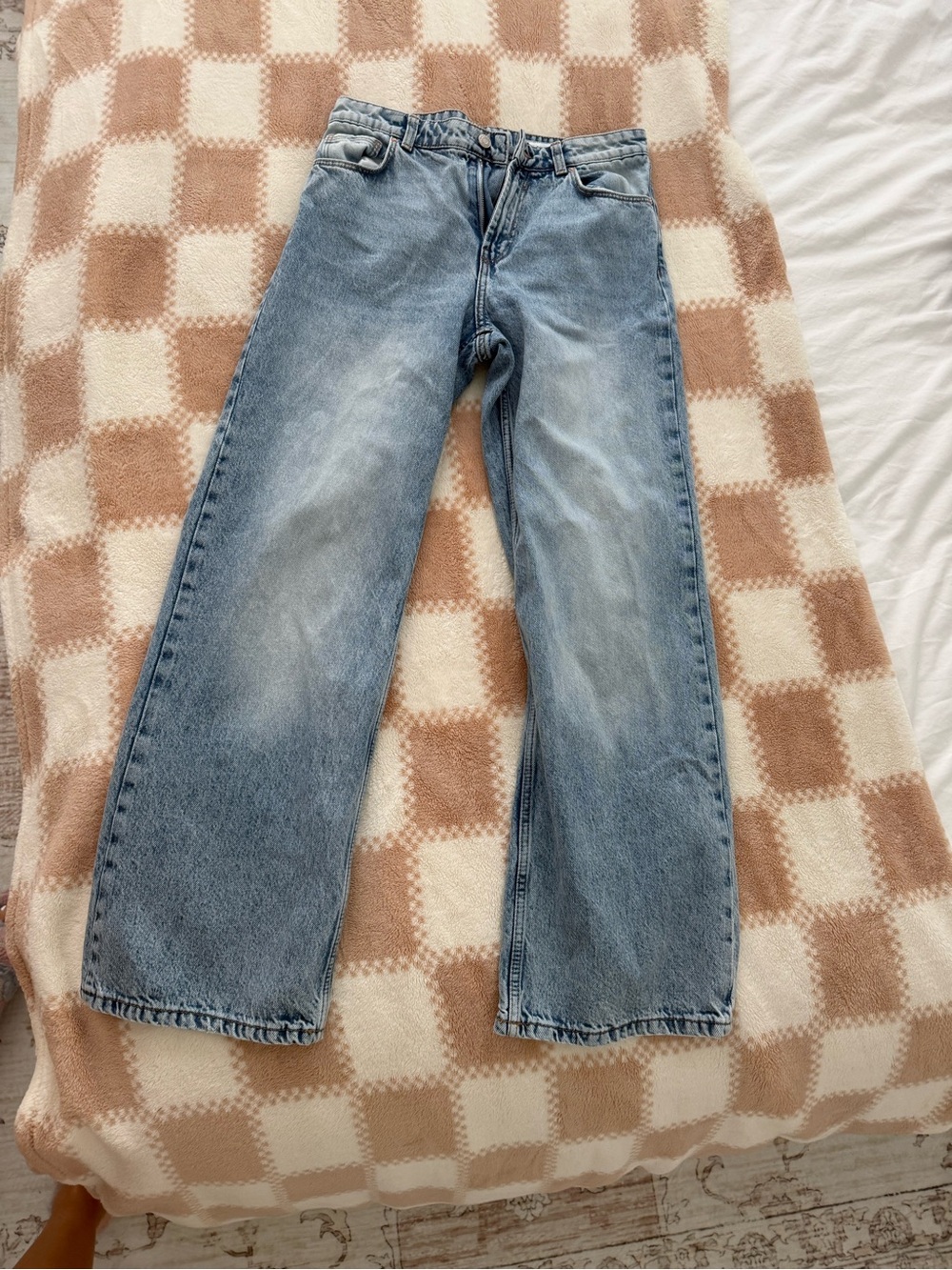 Bershka Washed Light Blue Relaxed Fit Men’s Jeans